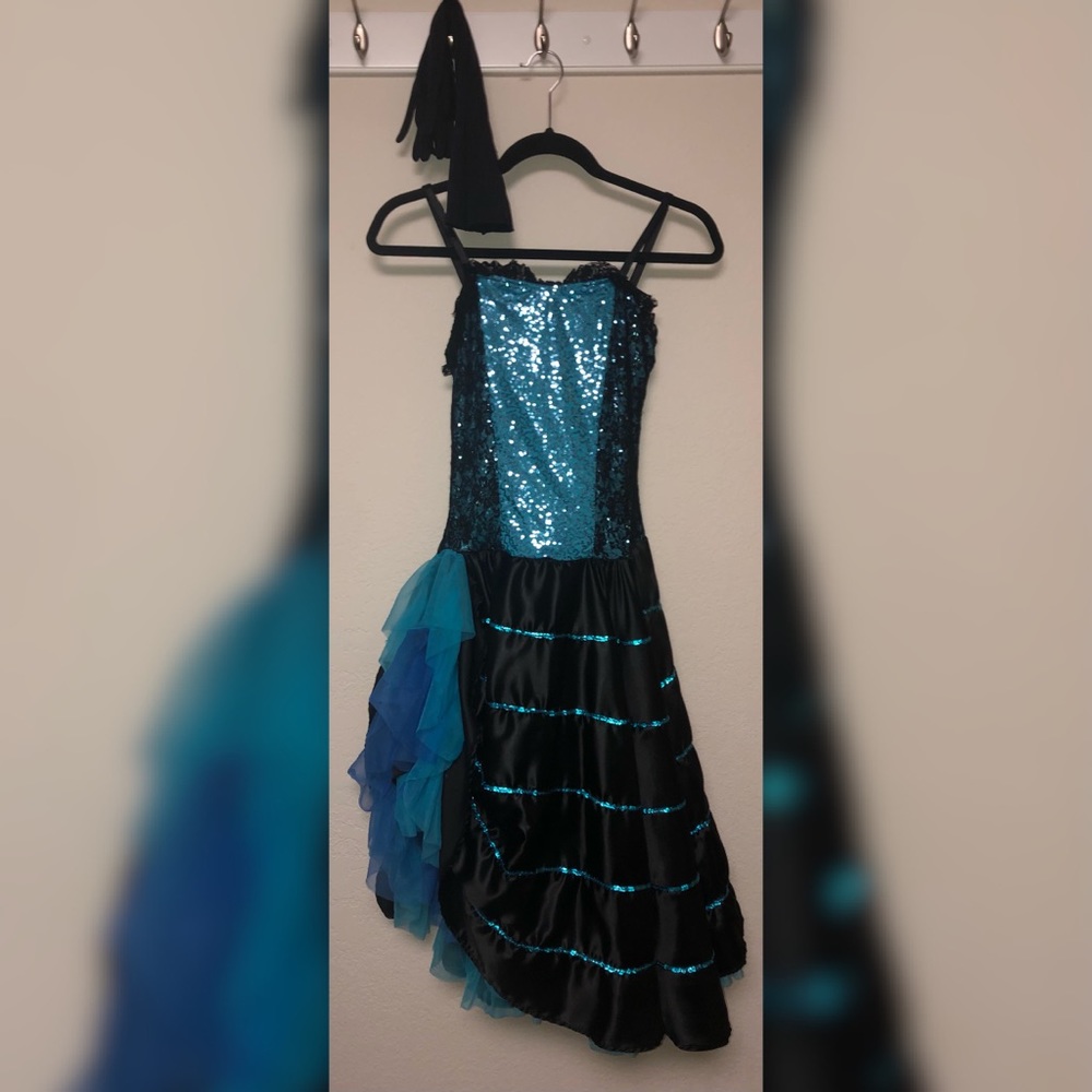 Teal can-can dress Medium
